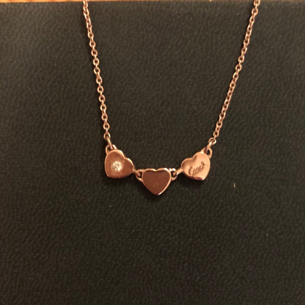 COACH Rose Gold heart pendant necklace
